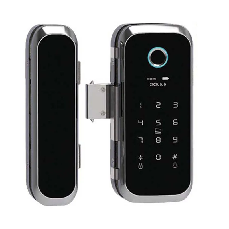 TTLock APP Intelligent RFID Pin Electronic Smart biometric fingerprint glass door lock for office