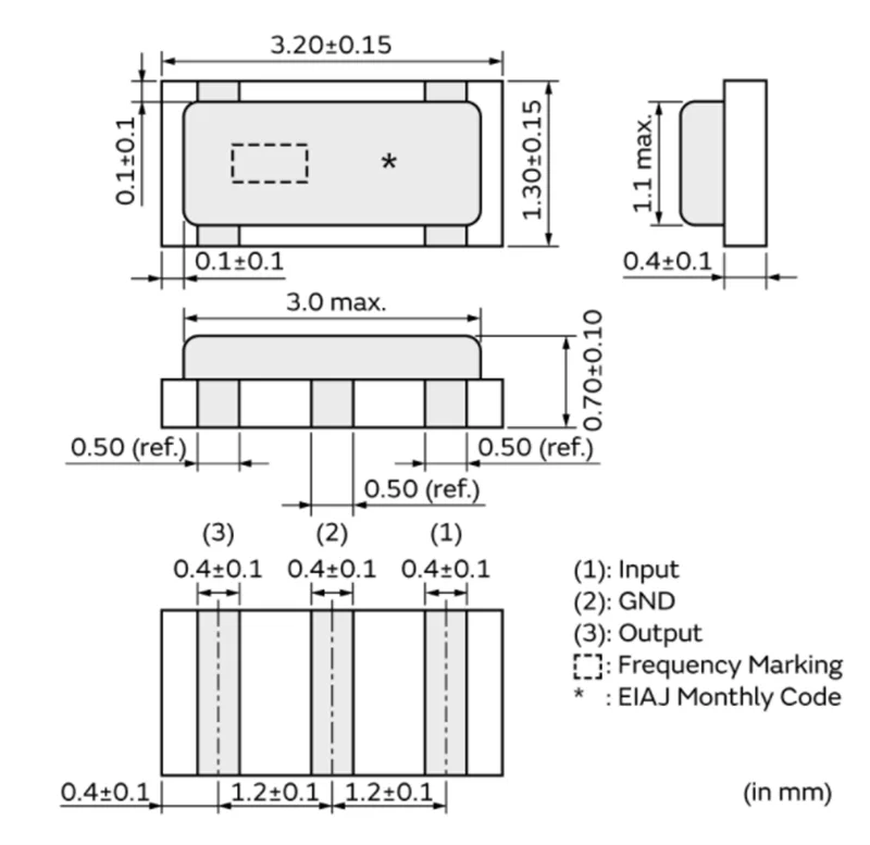 Cstne10M0G550000R0 Murata Ceramic Resonator 10.0Mhz 33Pf 0.5% Ceramic Resonator
