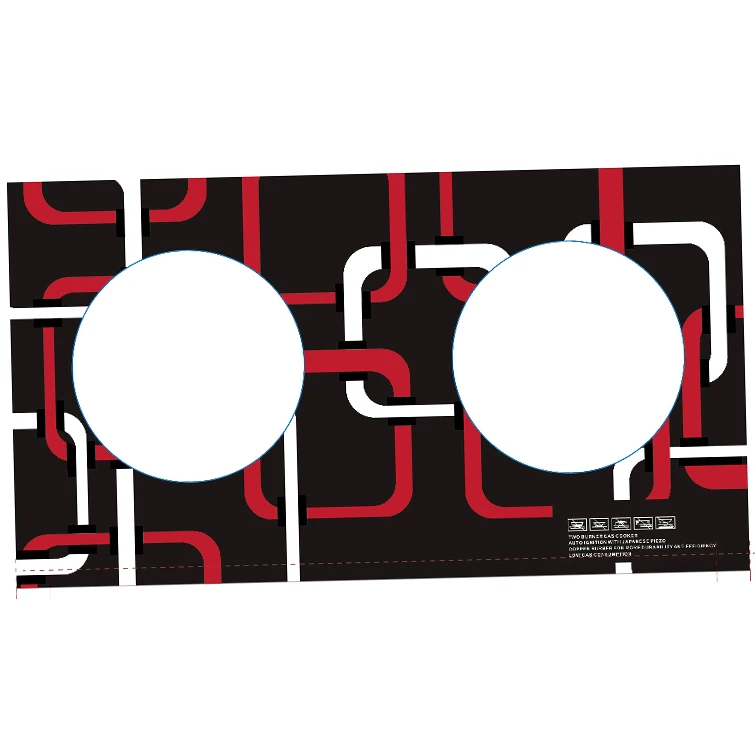 2020 специальная красота может быть настроена цифровая печать газовый огонь закаленное стекло для плиты