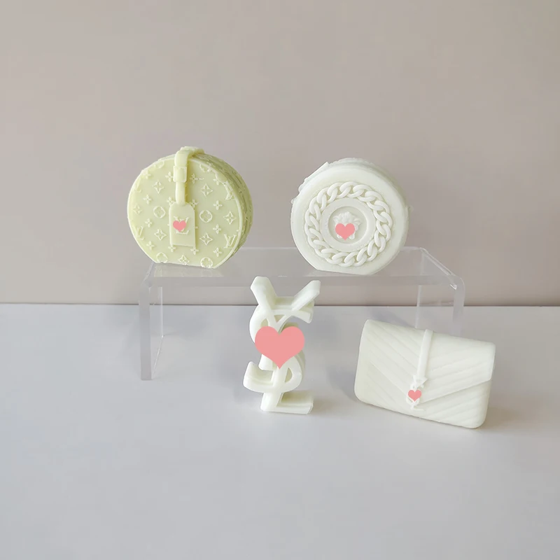 DIY Decoration Resin Crafts Casting Epoxy Resin Molds Big Letters Luxury Brand Logo candle mold silicone rubber