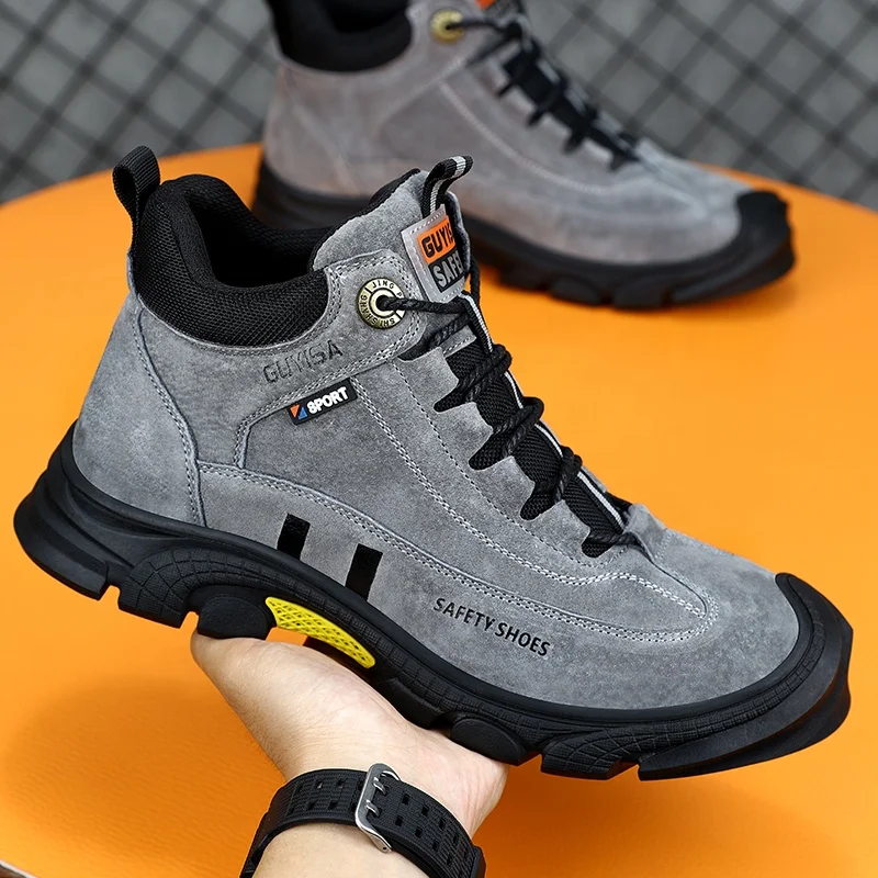 GUYISA European CE steel toe safety shoes Light breathable industrial building safety shoes Non slip