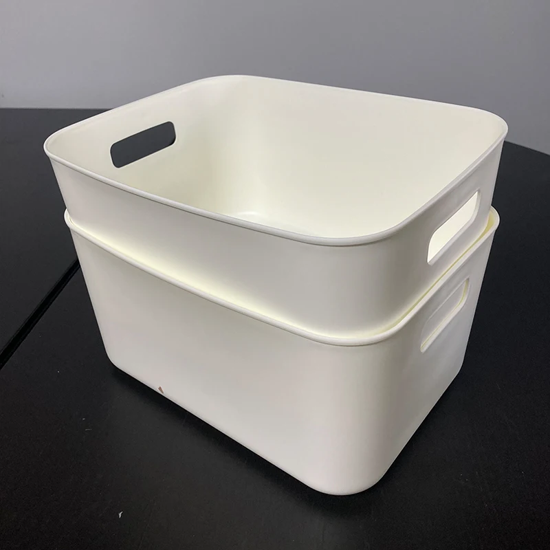 Sturdy Storage Basket Cut-In Storage Box Hot Selling Plastic Box Durable Cheap Sorting Waste Basket