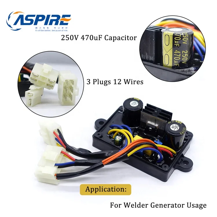 
Portable Welding Machine Generator Parts AVR 5KW 10KW 12 Wires 3 Plugs 