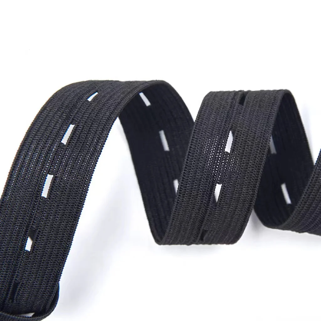 2cm High Elastic Cord Baby Diaper Polyester Latex Silk Buttonhole Adjustment Webbing Elastic Band