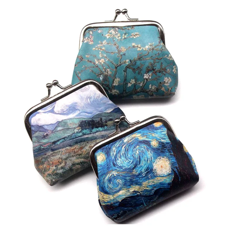 Cheap Custom Printing Promotional Coin Bag Vintage Metal Clip Coin Purse