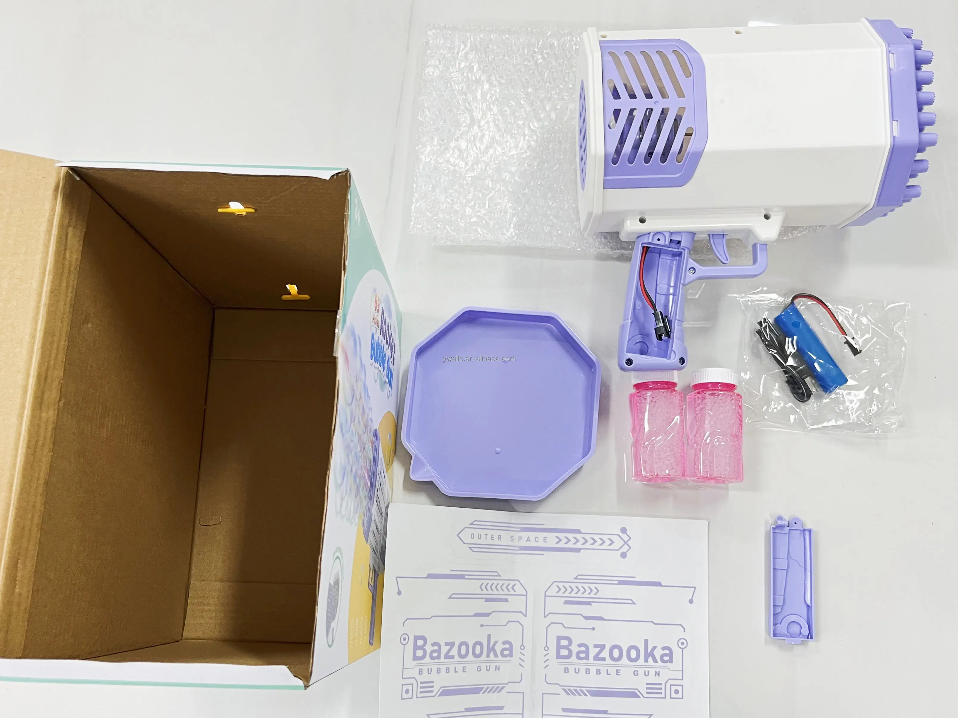 RZ Hot selling product Summer Outdoor Rocket Gatling Bubble Machine 88 Holes Super Multi-Bubble Automatic Bazooka Bubble Guns