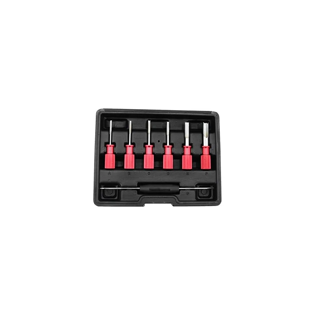 7pc Car Wire Terminal Removal Tool Kit For 4 8 12 14 16 Gauge Combination Wedge Release Tools and Flat Tip Screwdriver