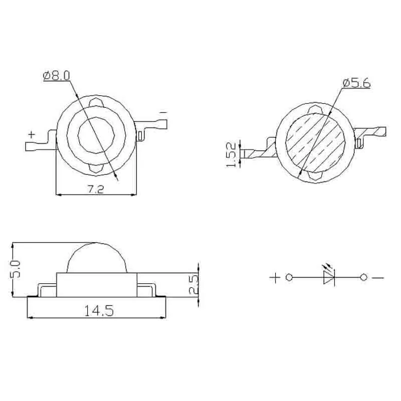 sell led factory make middle power 0.5W red led diodes