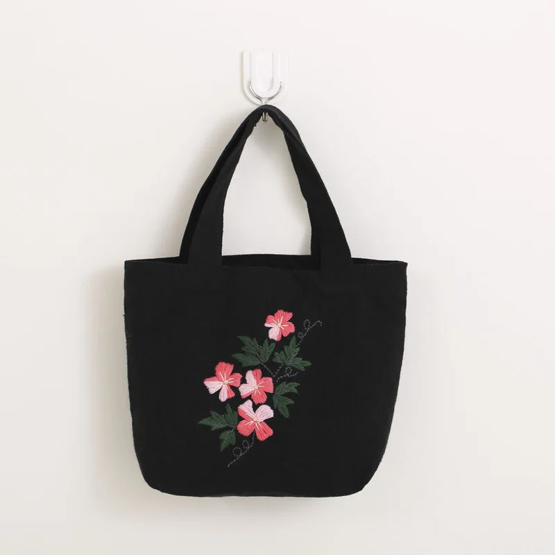 New Arrival DIY Hand-embroidered Ribbon Embroidery Canvas Bag Kit Three-Dimensional Embroidery Fabric Creative DIY Bag