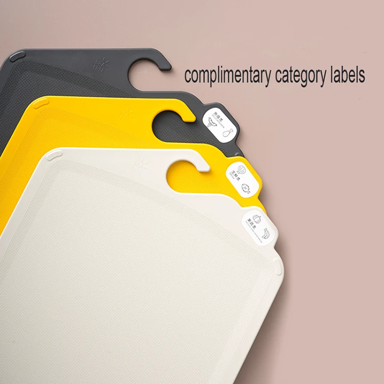 2022 newest design C type  Hook Plastic Chopping Block Personalized Rectangle PP Proof Fruit And Vegetable Cutting Board