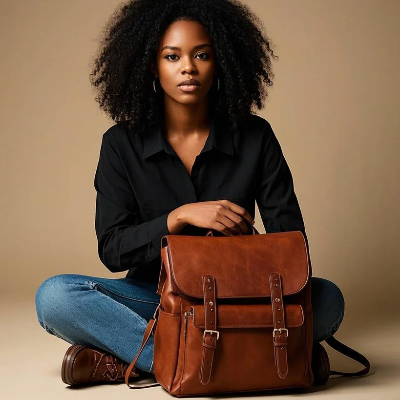 Multifunctional Vegan Leather Diaper Bag Backpack Waterproof Newborn Baby Diaper Bags Leather Mommy Bag