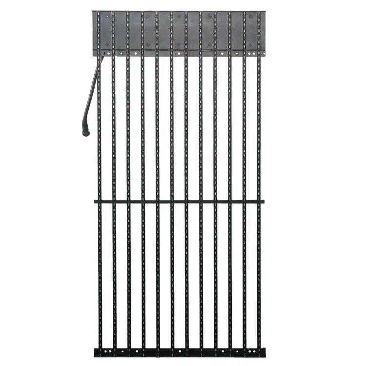  PrivaLED 5 years warranty p15.6 integrated high brightness front easy install IP67 Led curtain screen for Building