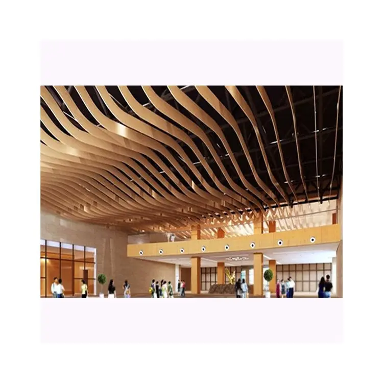 Chinese Supplier Modern Aluminum Profile Lightweight Board Hotel Lobby Decorations Curved Ceiling