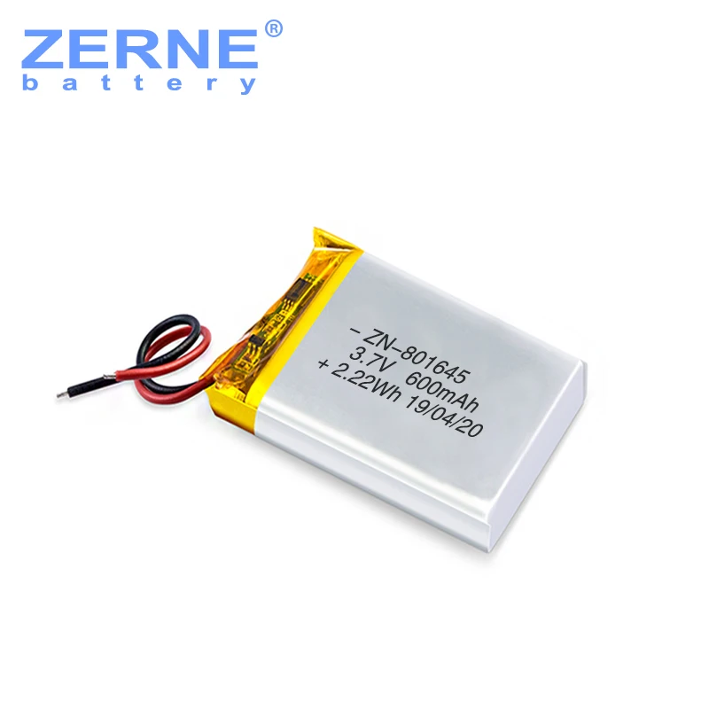 Custom Rechargeable 3.7V 600Mah 190Mah 1900Mah 1950Mah 2100Mah Li-Polymer Li Lithium Polymer Lipo Battery Cell