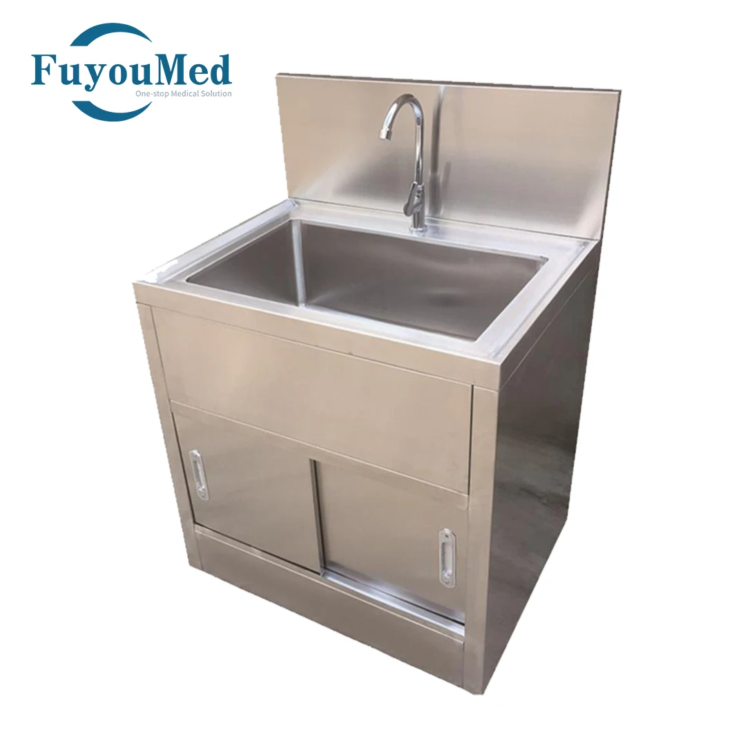 Hospital scrub sink stainless steel foot operated hand wash sink for surgical room