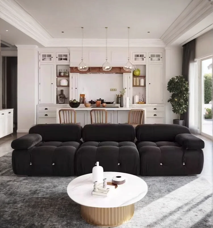 Home living room designs modern 3 seater white modular sectional sofa set furniture l shape compressed sofas