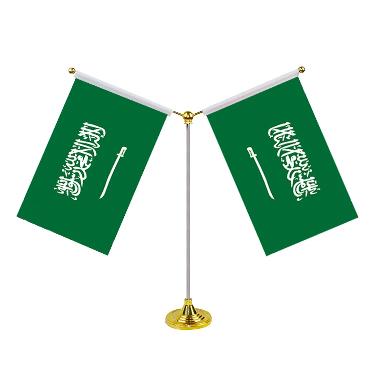 Iran Flag National Flag with Fringe tassels satin material embroidered table desk flag