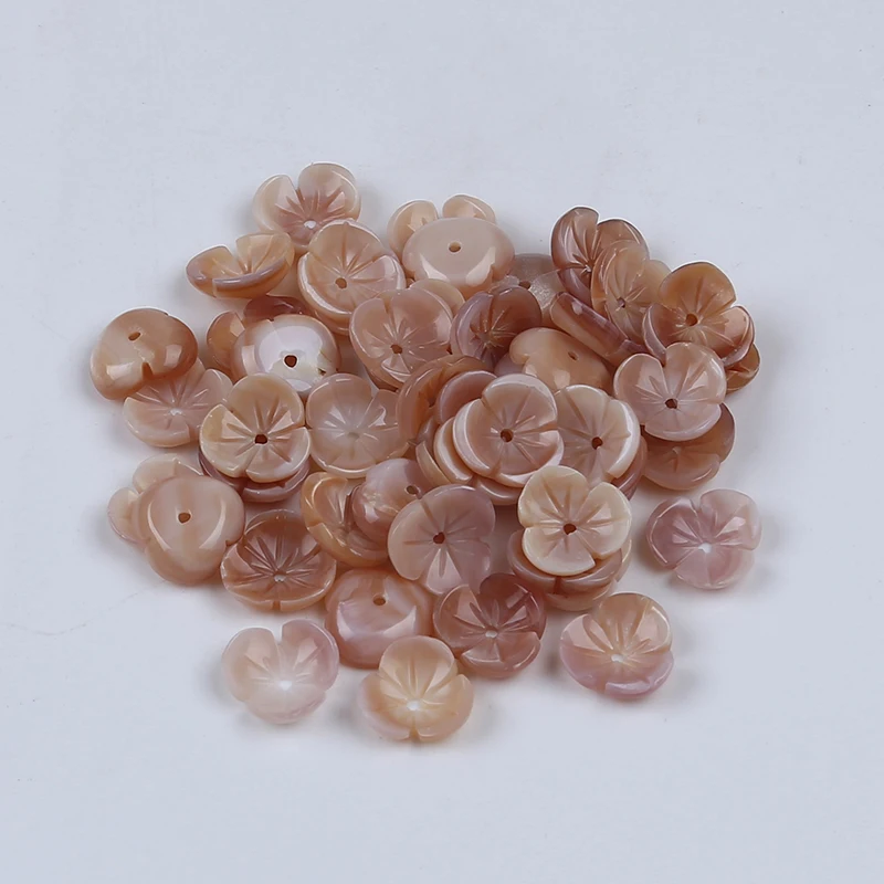 Wholesale natural Mother of pearl Carve Shell Flower Bead