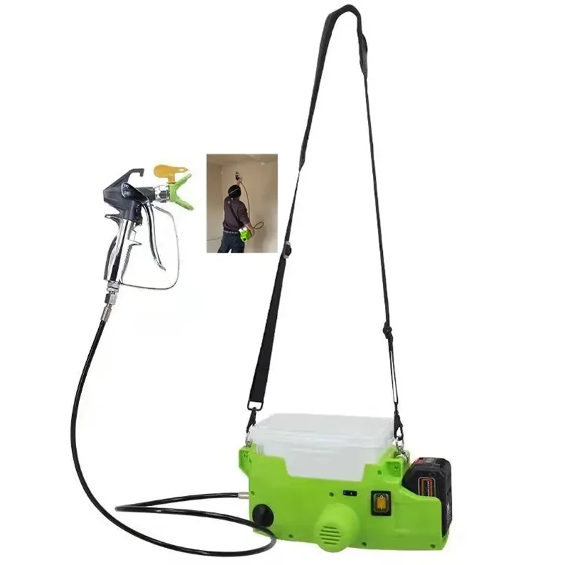 House decoration high-power spray gun backpack lithium battery charging wall paint emulsion paint spraying machine
