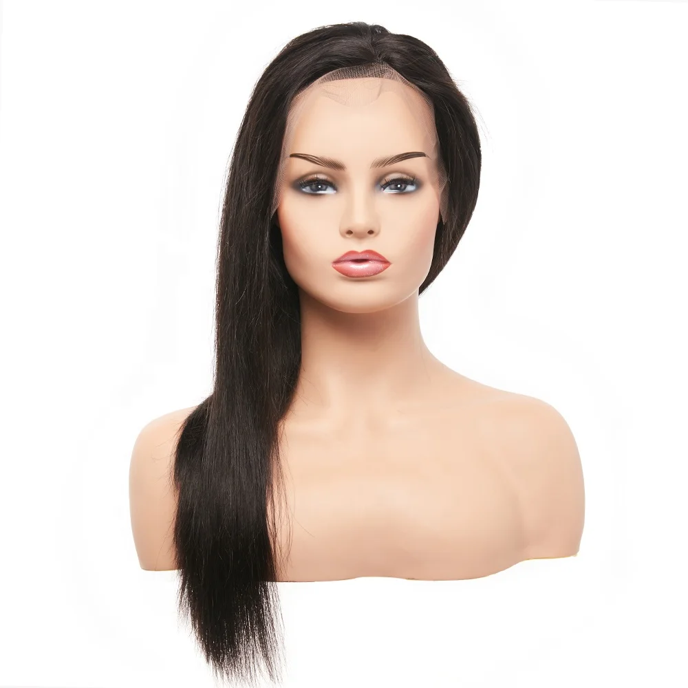 Dropshipping 100 Percent Natural Asian Women Human Hair Long Premium Swiss Lace Front Wigs Suppliers
