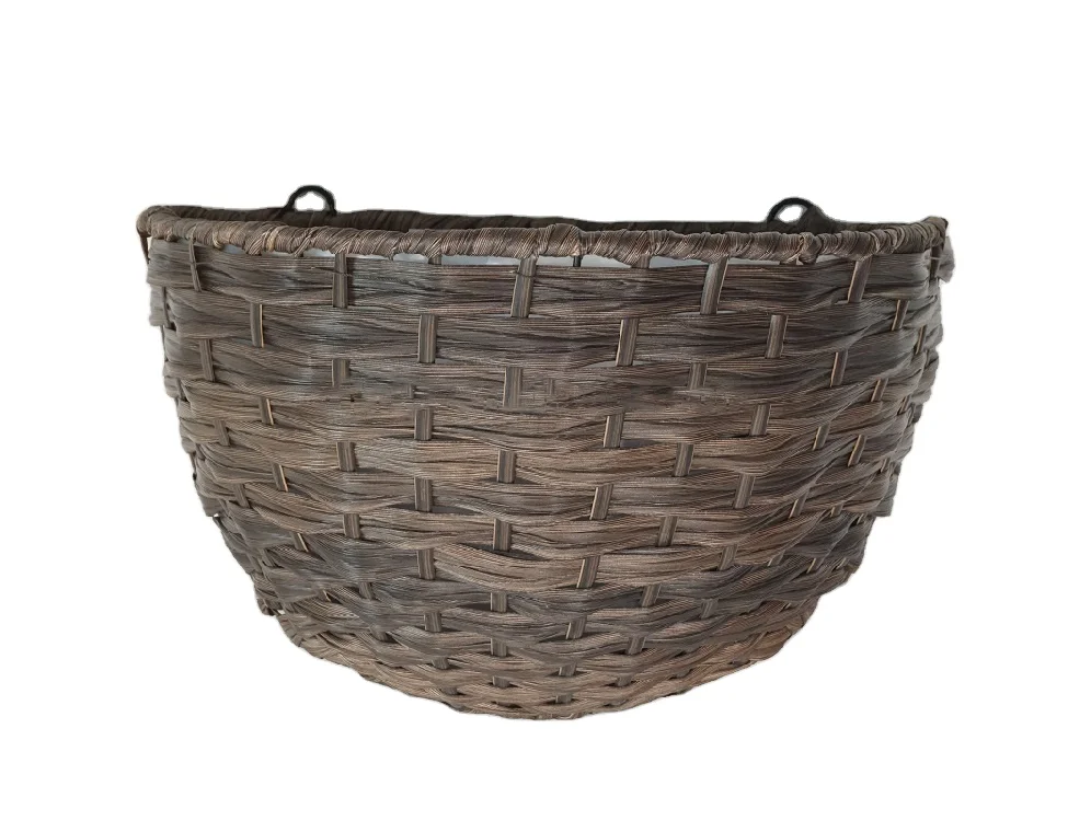 Cheap Durable Elegant Handcraft Half Round Hanging Wall Baskets Planters For Home Garden Flowers Plants Pots