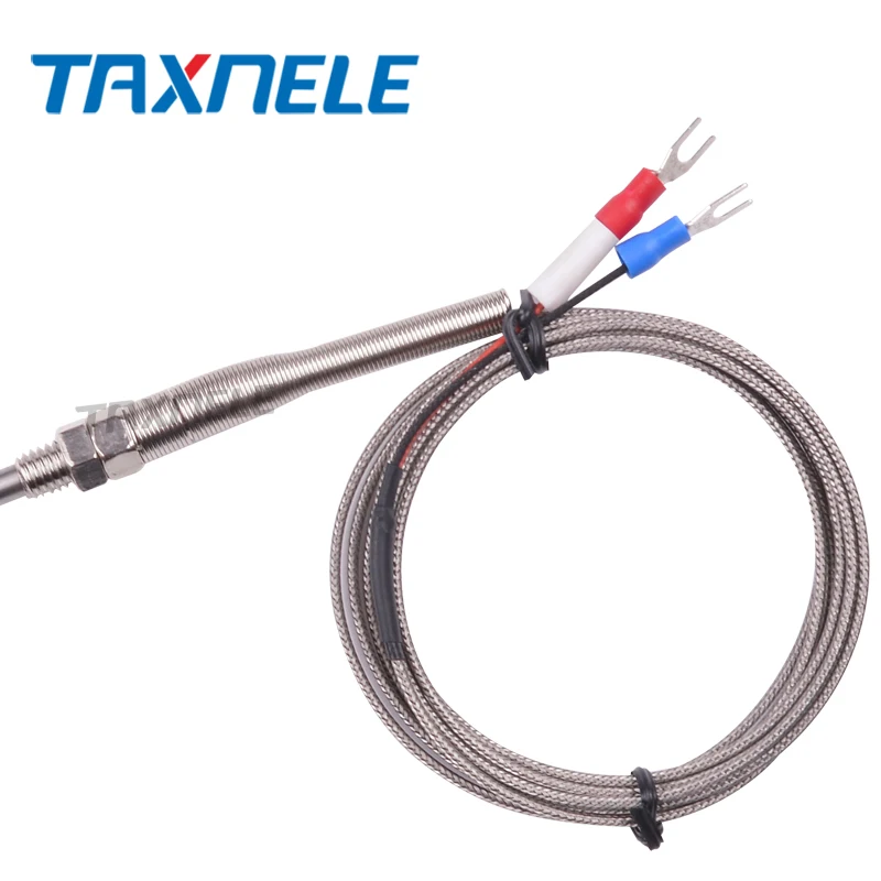 Термопара J-типа из нержавеющей стали, зонд термопары 100 мм, 200 мм, 2 м, длина провода кабеля, термопара типа J, датчик температуры