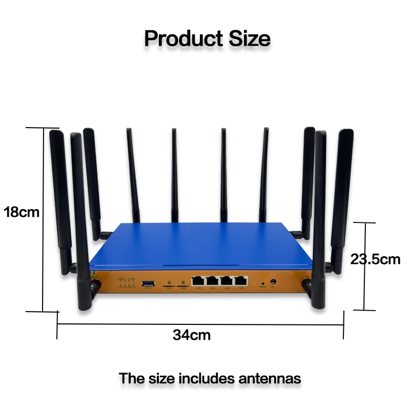 Dual SIM Card Router 5G Modem Wifi6 1800Mbps 802.11Ax 4G 5G Wireless Router Support IMEI TTL Change