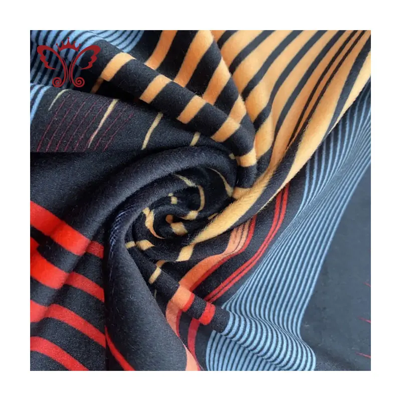 Print Shaoxing Lizabella Hot Products Spandex 94% Polyester 6% Spandex for Garment 100% Polyester Velvet Fabric Knitted Dyed T/T