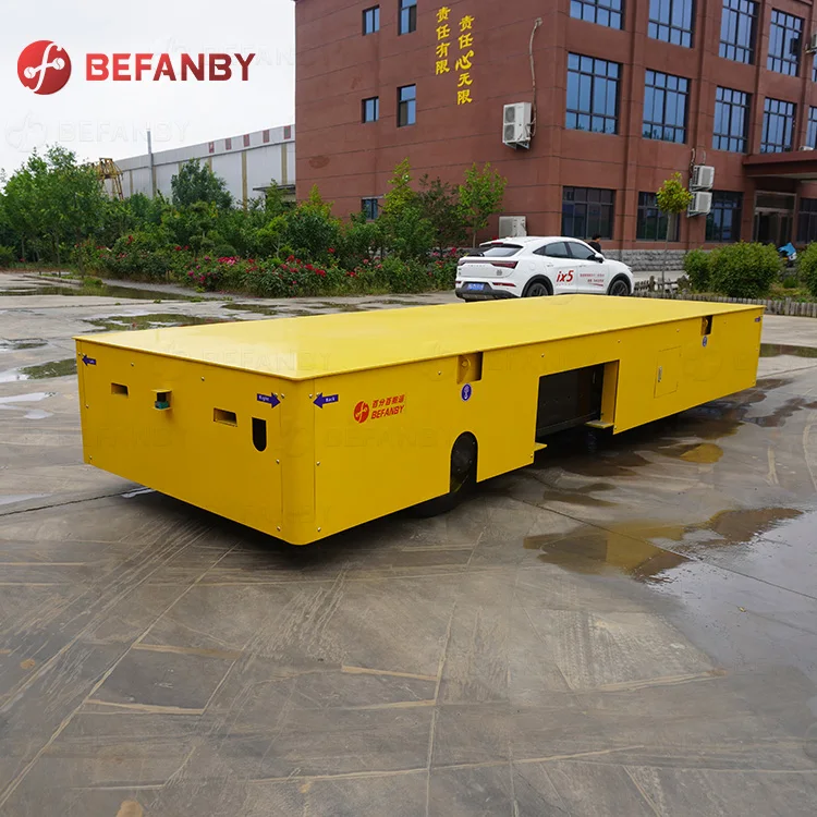 High automation cargo moving heavy load agv 15ton transfer battery towing trolley