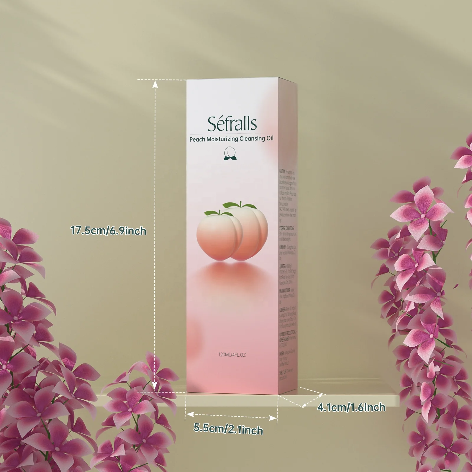 OEMODM Peach Moisturizing Cleansing Oil 120ml natural ingredients Private custom makeup removal oil jojoba olive