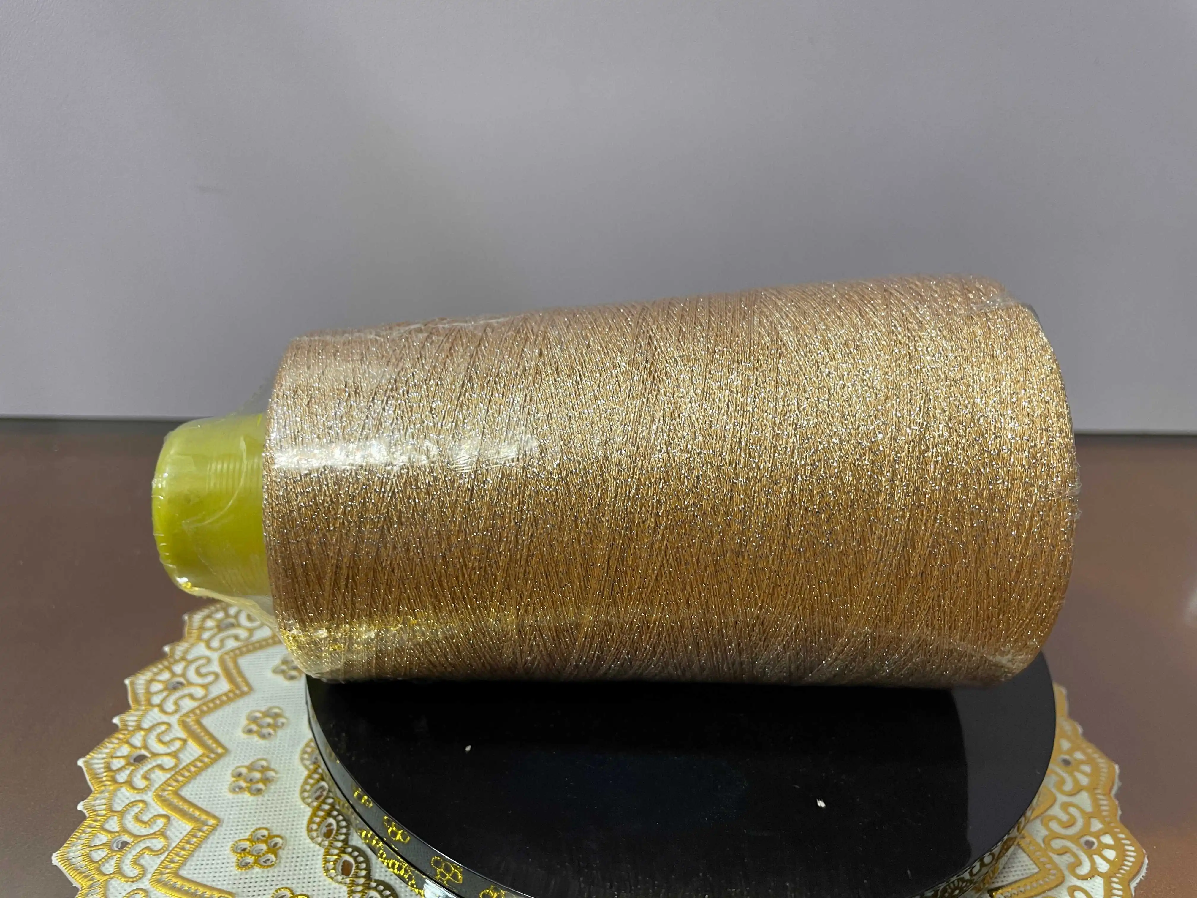 China M MX MH MS type metal gold elastic metallic thread yarn for embroidery