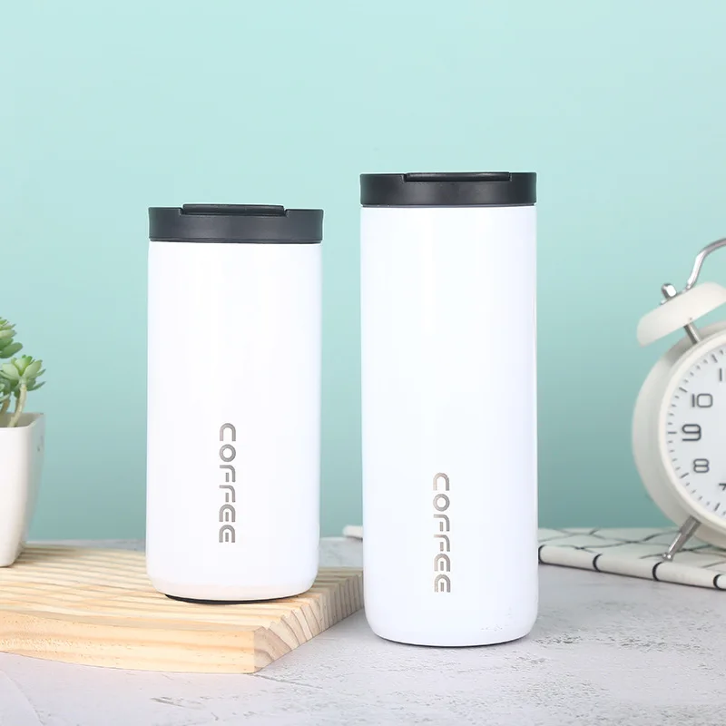 Portable Eco-Friendly Vacuum Flask 400ML 500ML Leak Proof Stainless Steel Insulated Coffee Tumbler
