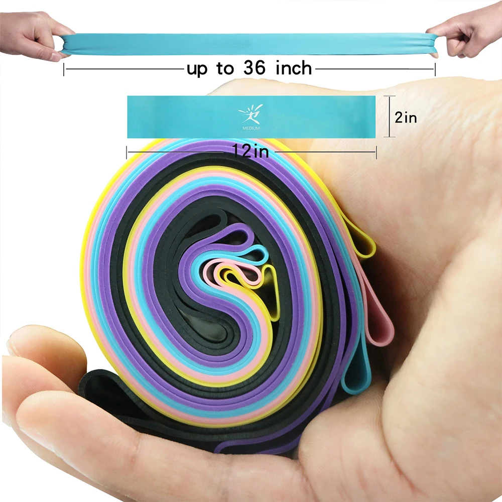 
Rubber Resistance Elastic Fitness Training Loop Band Workout Pull Rope Expander Gym CrossFit Equipment 