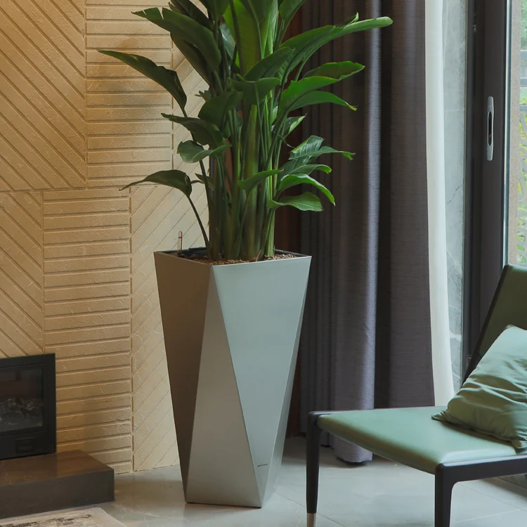 Tall Tree Automatic Watering Extra Large Plastic Resin Artificial Plants Indoor Flower Planters Pots Garden Accessories