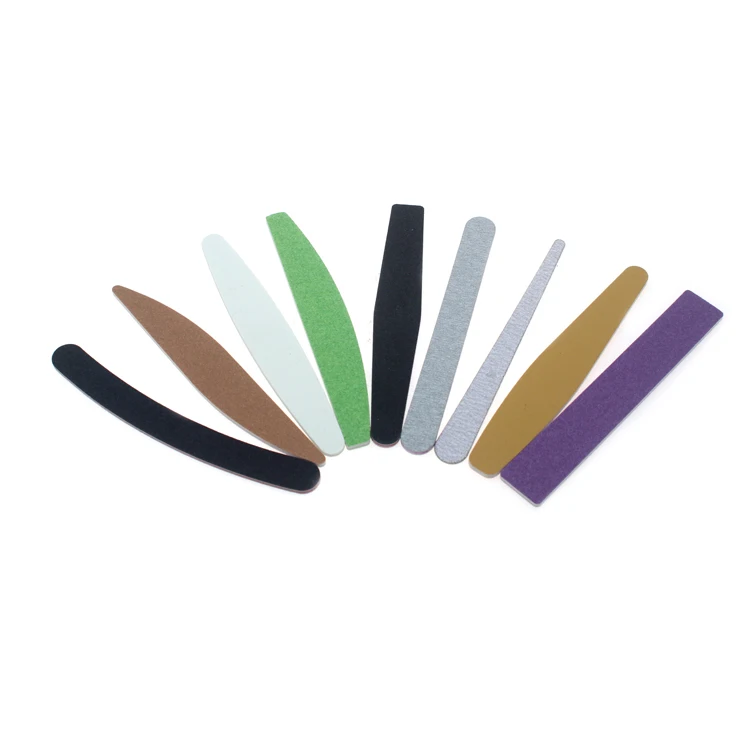 Hot selling multi-shape custom professional nail file with 80/100/120/150/180/240 grit