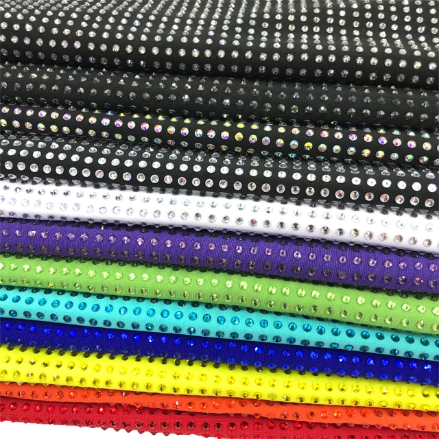 va134 hot selling SS16 1*1.5meter  crystal stretch elastic fabric  rhinestone mesh fabric for dress
