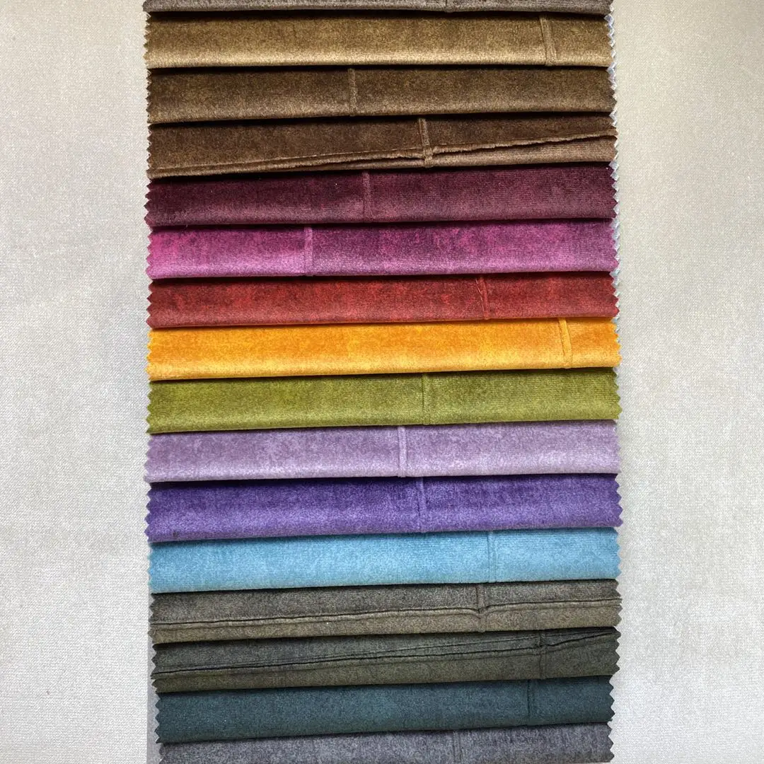 JL20052---Cheap Price holland velvet manufacturer 100% polyester sofa fabric upholstery sofa fabric crushed velvet fabric
