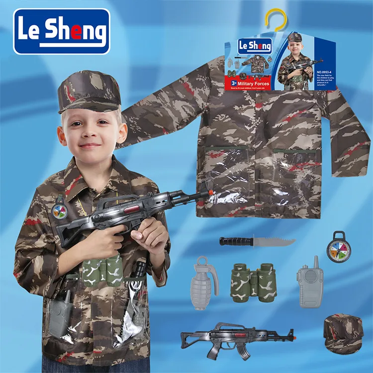 Top Pick Children Field Camouflage Costume Halloween Kids Professional Costumes 3-8 Y Children Military Clothing