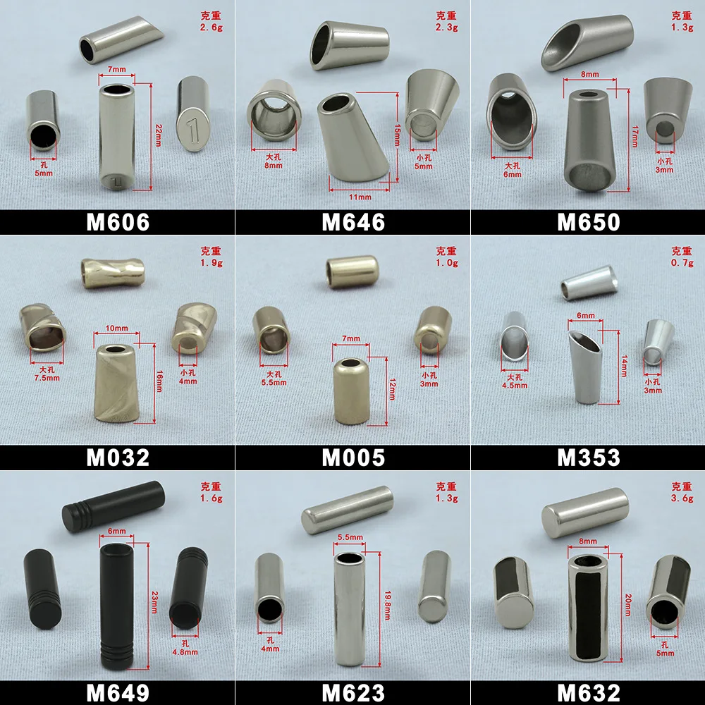 Alloy Hoodies Drawstring Cord Metal Stopper Shoelace Lock Tips Aglets Caps End DIY Apparel Accessories