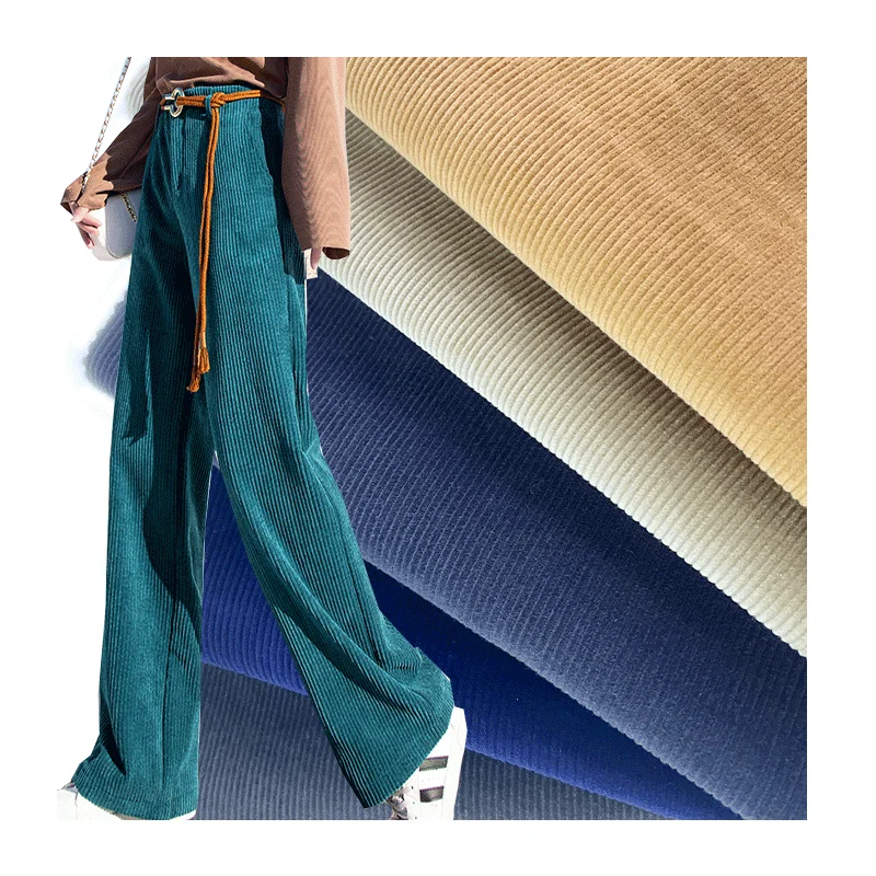 Oeko-Tex BCI certified inventory 100% Cotton custom  color 21W velvet dress, hat  fabric