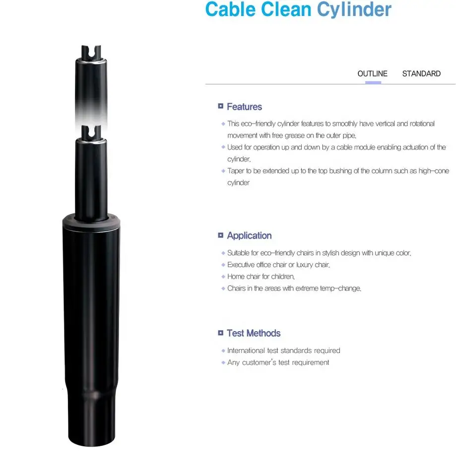 Best Quality Chair Accessories Metal Aluminum Office Chair Gas Lift Supports Spring Chair Parts