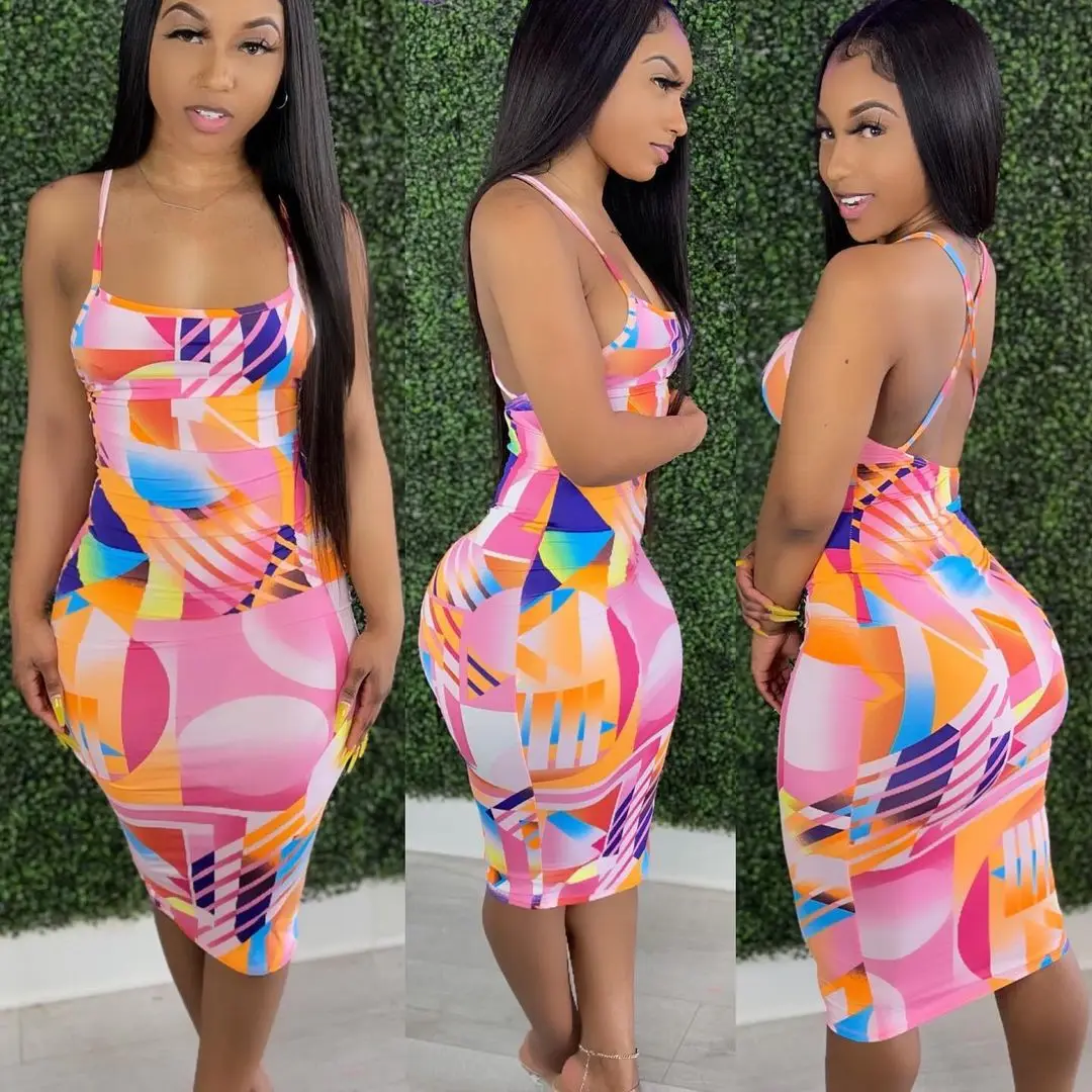 Summer Fashionable Graphic Tie Dye Graffiti Maxi Dress Women Loose Fit Casual Dress