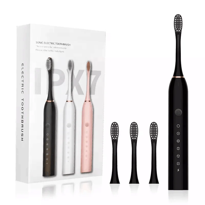 Factory Price Powerful Private Label IPX-7 Adult Automatic Electric Sonic Toothbrush with 6 Modes