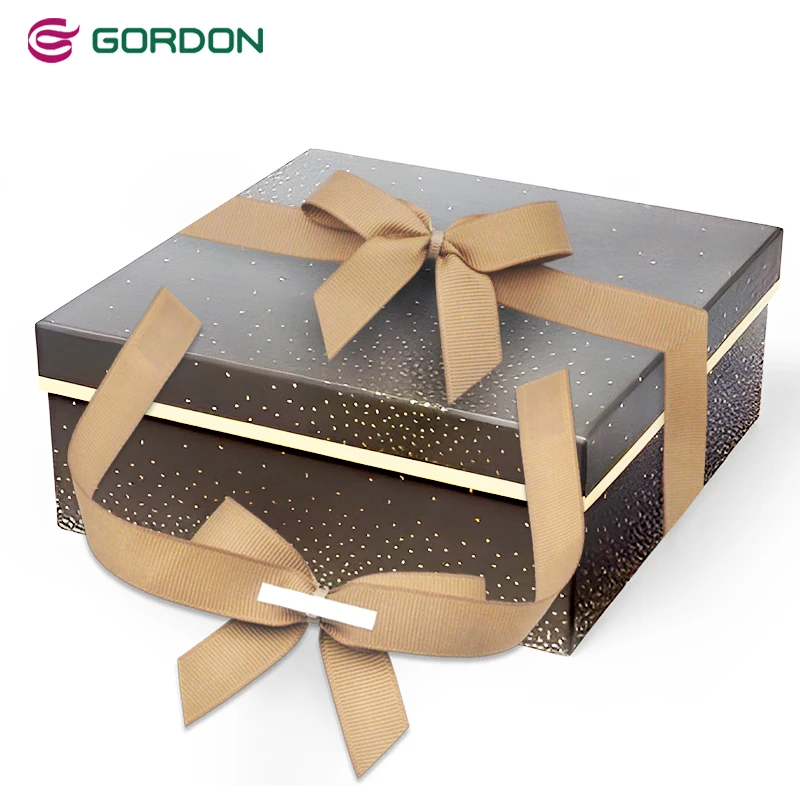 Gordon Ribbons Custom Pre Made Pre Tied Ribbon Bow With Self Adhesive Tape Gold Grosgrain For Gift Wrapping