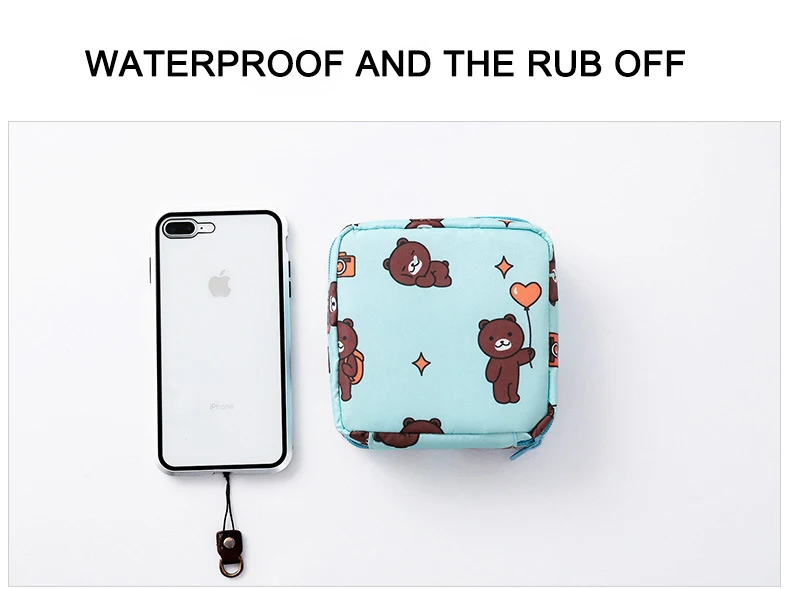 Fashion New Portable Mini cosmetic pouch travel Small Bag for female cute tampon storage Girl Sanitary Napkin pad makeup bag