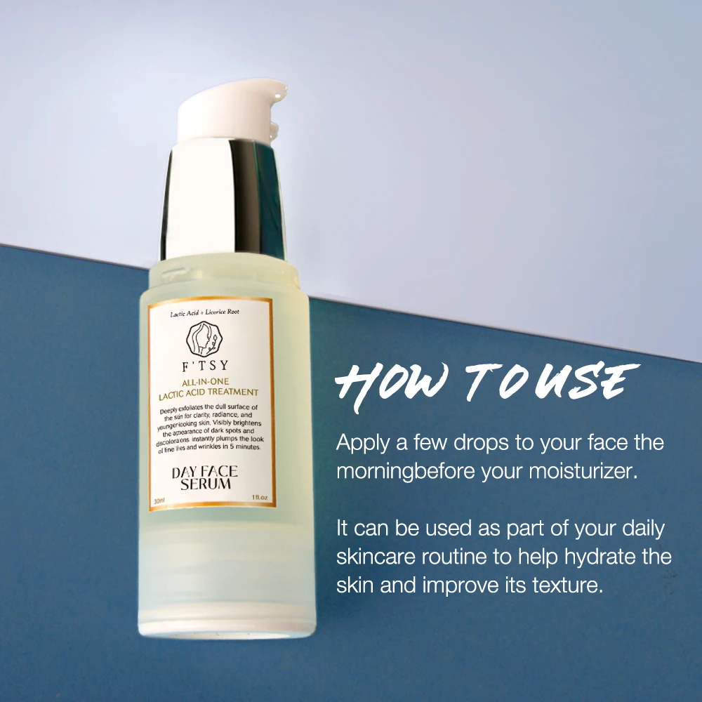 Vegan Lactic Acid Face Serum Whitening Anti-Wrinkle Liquid Lactobionic Acid Skin Wrinkle Reduction