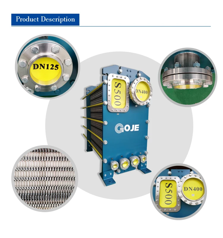 GOJE Rising Film Evaporator S500 Plate Style Heat Exchanger Titanium Carbon Steel Frame