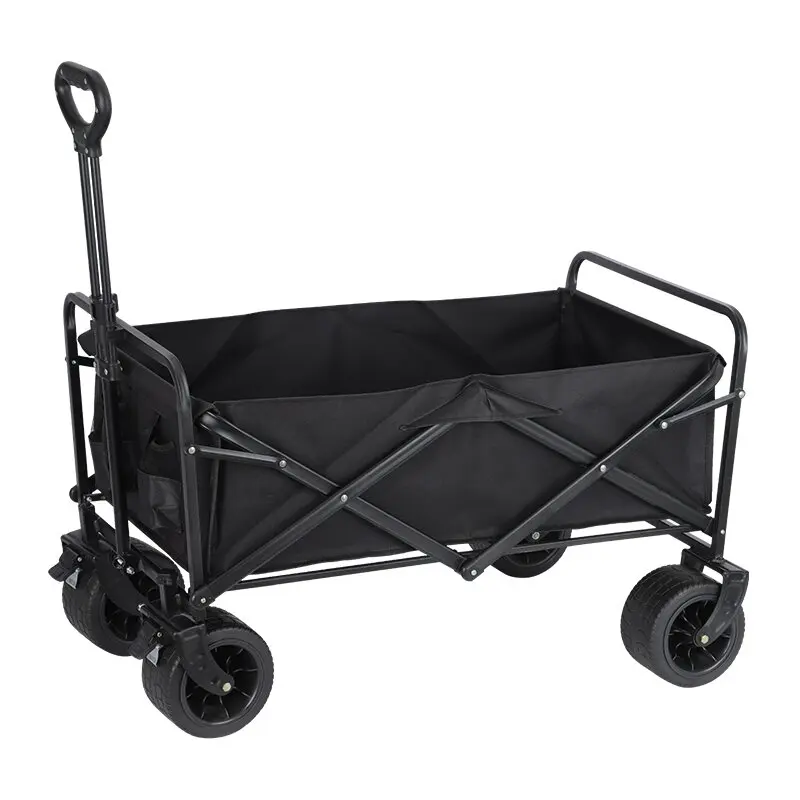 Multipurpose Metal Frame Folded Beach Garden Collapsible Outdoor Camping Carts 4 Wheel