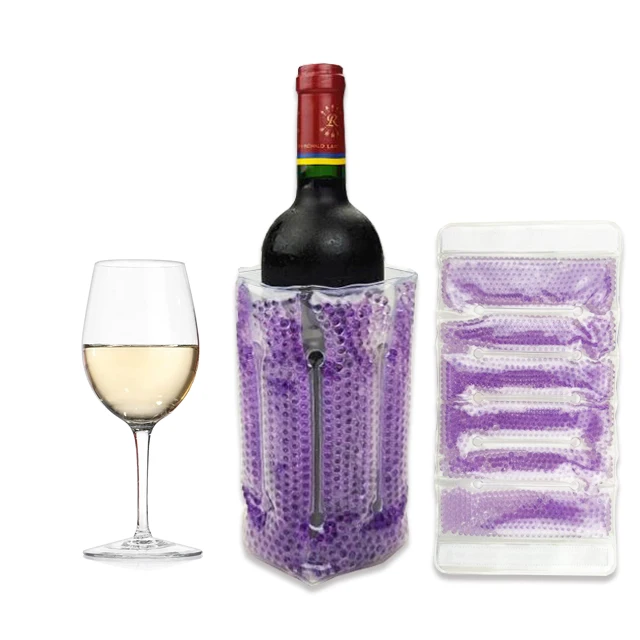 Reusable Wine Cooler Sleeve with Protector Keep Wine Cool  Wine Bottle Gel Cooler Sleeve Freezer Chiller