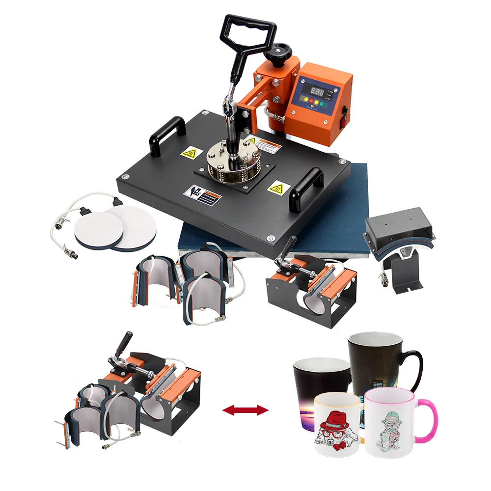 8IN1 29x38cm Transfer DIY Printer Sublimation T-Shirt heat press Machine